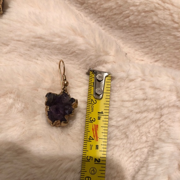 Amethyst Stone set in 14K Gold 3 piece set - Picture 2 of 8